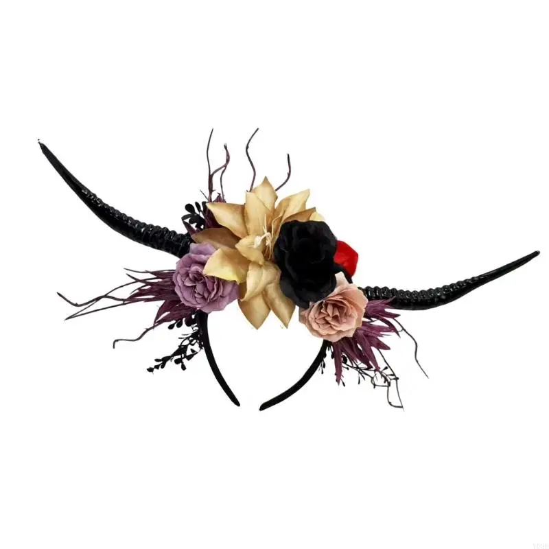 Stilvolles Punk-Antilopenhorn-Haarband für Halloween-Kostümzubehör und Karnevalsparty-Dressing-Styling-Tool Y08E – Detail 7