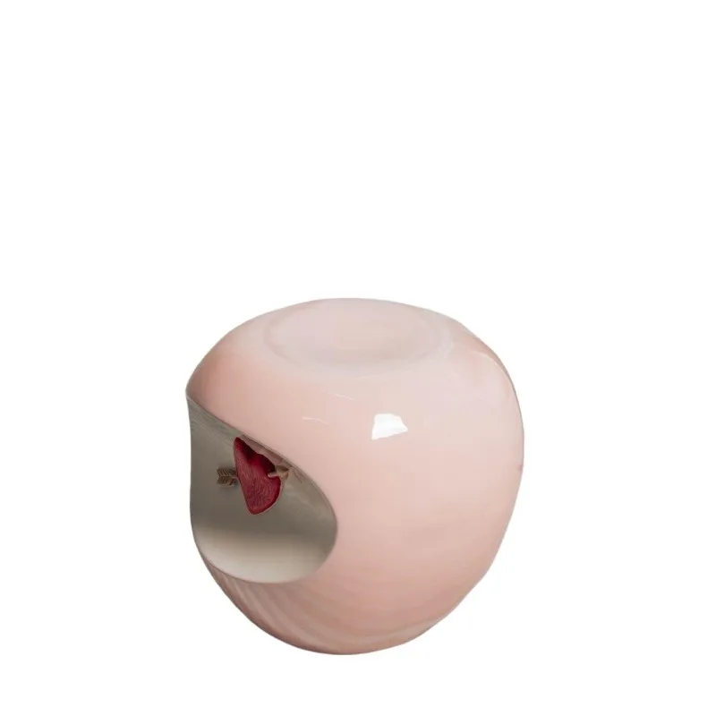 

Red Apple Stool Bench Change Shoe Stool Small Coffee Table Room Fiberglass Cute Cartoon Low Stool Durable Single