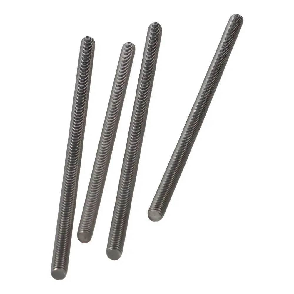 2 Stuks 304 Roestvrijstalen Volledig Draadstang 0.8Mm Schroefdraadafstand M5 Lange Schroefdraad Rechter Hand Schroefdraad Stangen Bar Studs Hangers