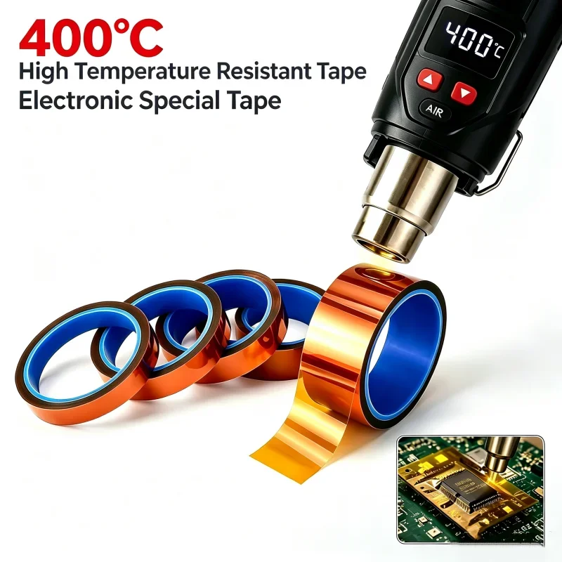 35M Mechanic 400℃ High-temperature Resistant Tape Polyimide Sticker for Phone PCB Circuit Board Battery Wrap Protect Repair Tool