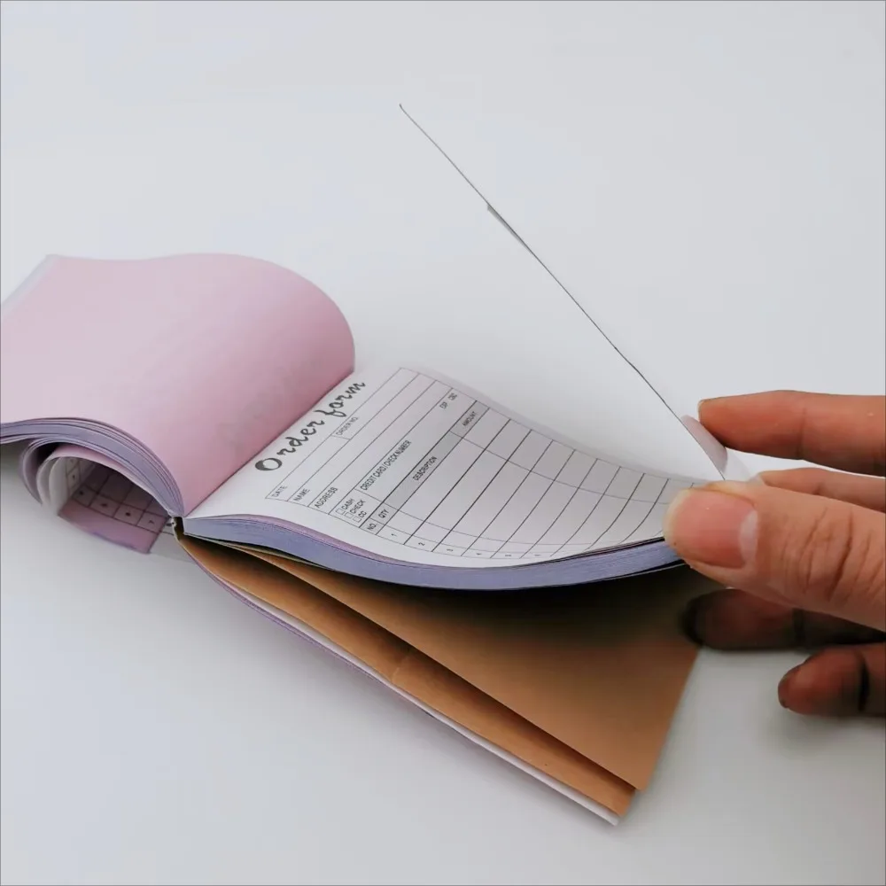 1/5 Stück Dankeschön-Quittungsbücher mit Karton, 2-teiliges, kohlenstofffreies Verkaufsrechnungsbuch für kleine Unternehmen, 3,7 x 5,1 Zoll (50er-Set) – Detail 4
