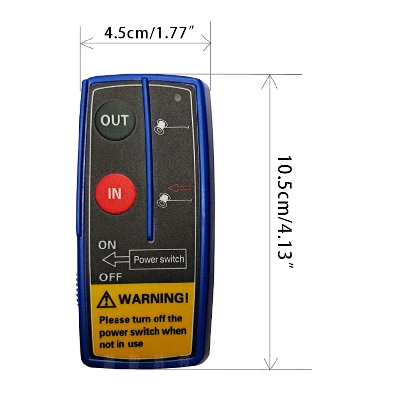 Wireless Electric Digital Winch Remote Control for Jeep-Truck Towing Off-Road SUV 12V-24V Handset Waterproof