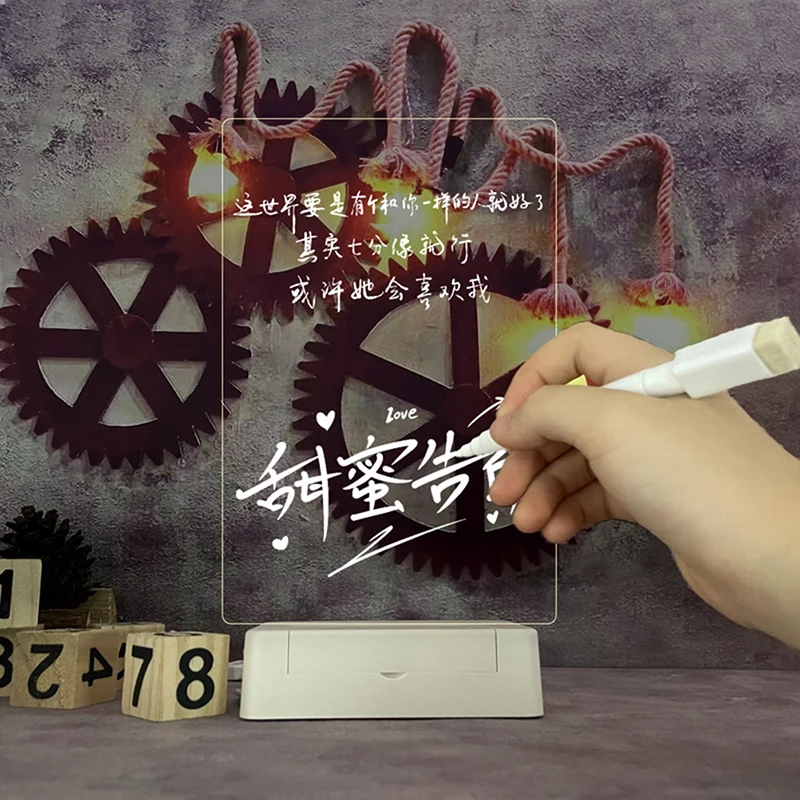 LED Night Light Memo Board Message Board Children's Gift Girlfriend Decoration