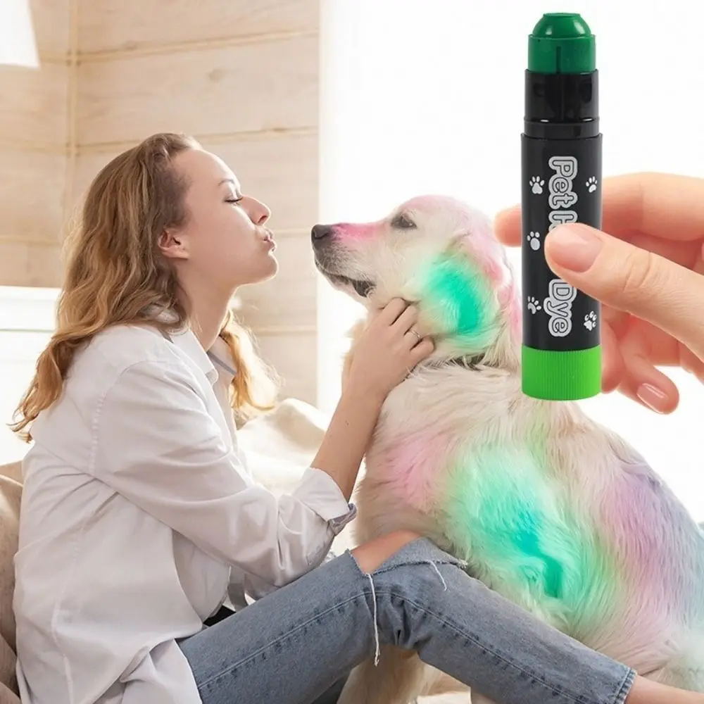 

6 Colors Pet Hair Dye Vibrant Colors Water Soluble Pet Hair Dye Stick Toxic-Free Quick Dry Temporary Colors Grooming Tools