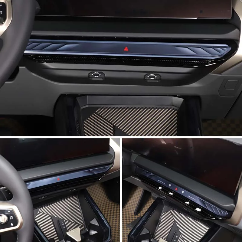 metyoucar Do BMW X3 G45 2025-26 ABS Czarny Osłona Ochronna Kratki Nawiewu Klimatyzacji Konsoli Centralnej Akcesoria Samochodowe