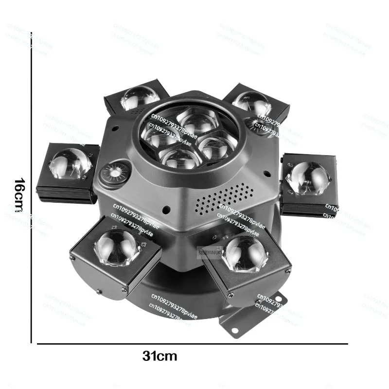 Six arms whirlwind beam of light bee eye laser light wine bar rotating ambient light voice activated laser stage effect