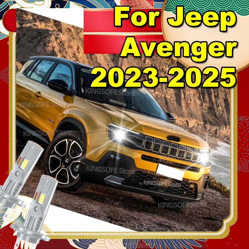 

2Pcs LED Car Headlight Bulbs 30000LM CANBUS High Brightness Auto Lamp Wireless For Jeep Avenger 2023 2024 2025