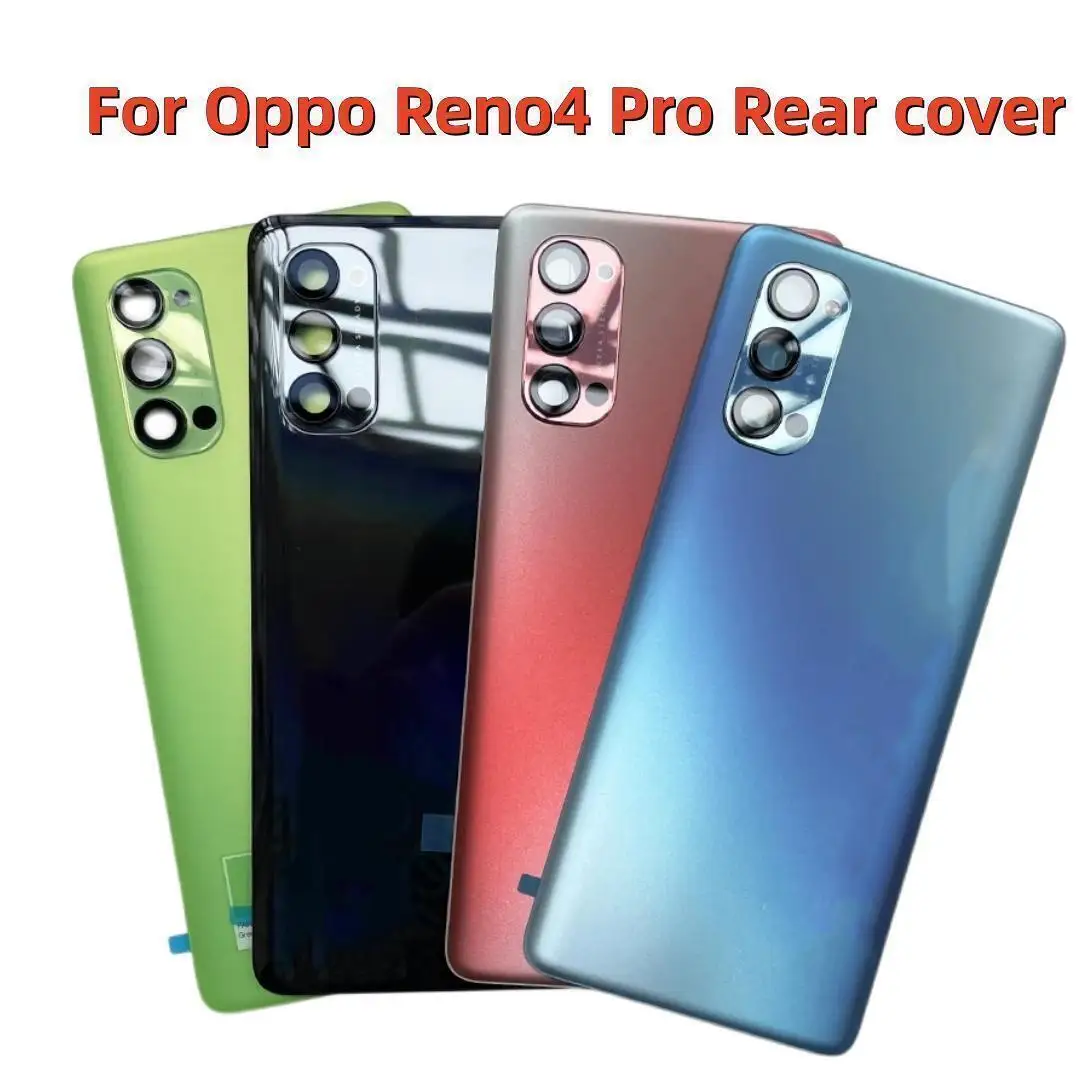 For Oppo Reno4 Pro 5G Battery Cover Door Back Housing Rear Case Replacement Parts Camera Lens