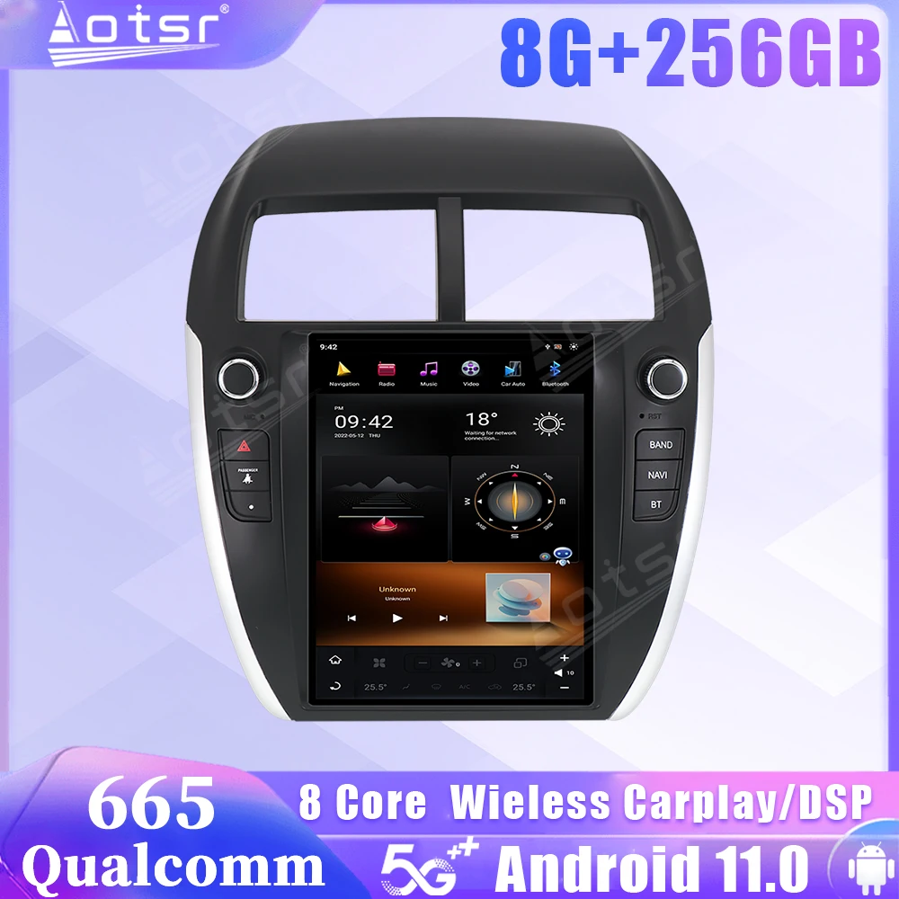 

Автомагнитола Qualcomm Snapdragon 665 Android 11 для Mitsubishi ASX 2010 2011 2012 2013 2014 видео GPS Carplay стерео головное устройство