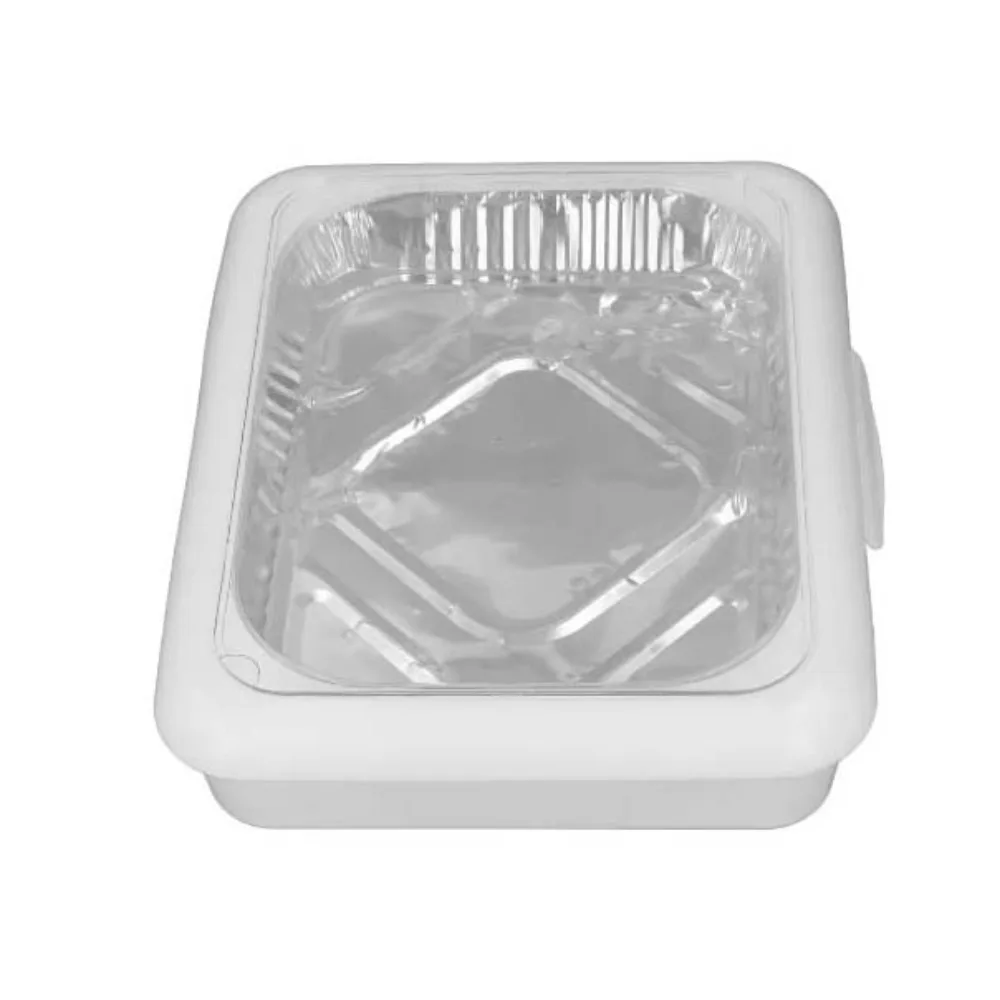 

Stackable Foil Pans Holder Food Container Rectangular Aluminium Foil Trays With Lid Reusable Food Foil Tray Home Travel