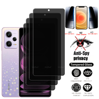 4Pcs For Redmi Note 12 Pro 5G Glass Redmi Note 12 Pro 5G Glass 9H Protective Privacy Anti-Spy Screen Protector Redmi Note 12 Pro