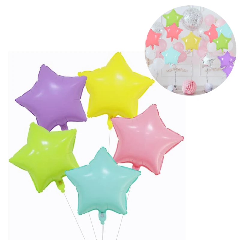 10pcs 18inch Pentagram Foil Helium Star Balloon Wedding Decoration Baby Shower Kids Birthday Party Pure Air Globos Supplies