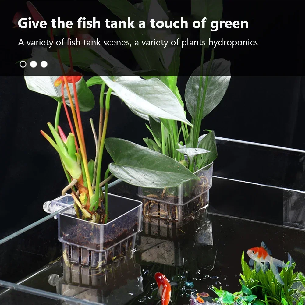 Fish  Aquarium Water Grass Cup Multiple Plant Hydroponics Hydroponic Planting Basket For Fish Tank Landscape Home Garden