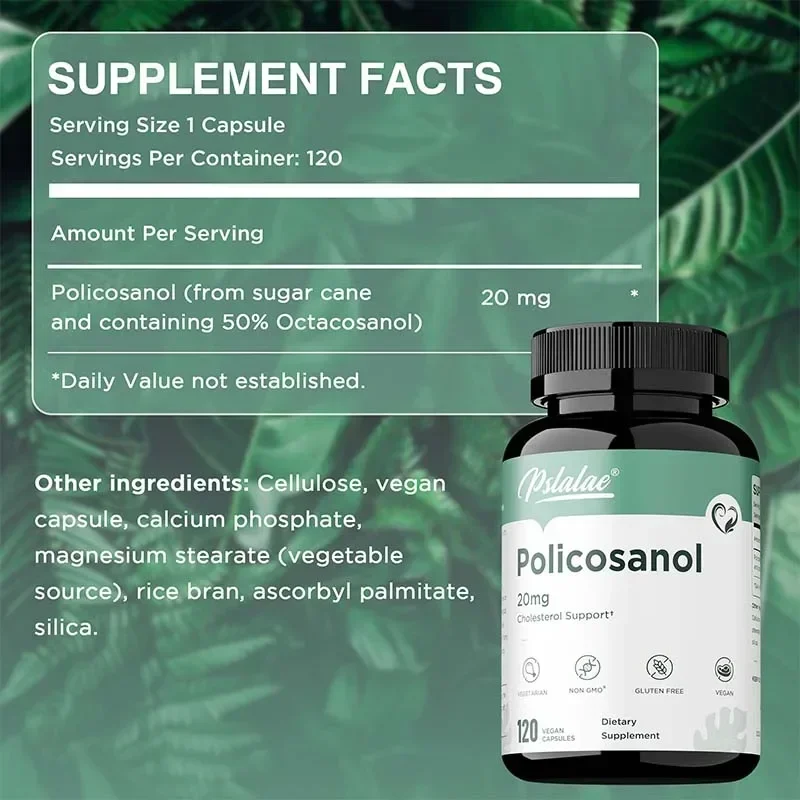 Policosanol Supplement - Improves Circulation, Maintain Healthy Cholesterol Levels, Supports Heart and Cardiovascular Health