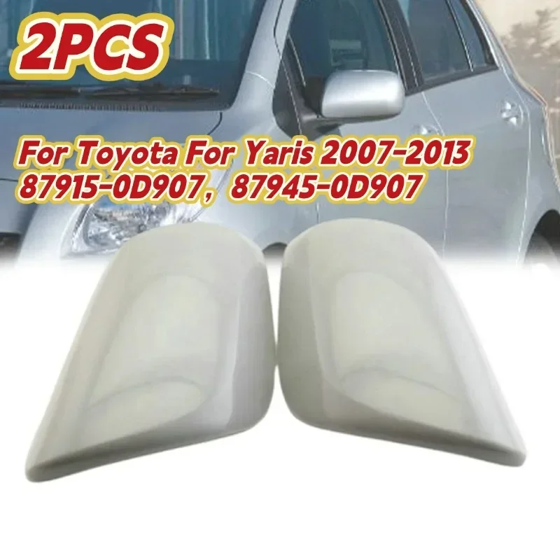 

2pcs Car Rearview Mirror Cover Cap For Toyota For Yaris 2007-2013 87915-0D907，87945-0D907 Front,Left,Right