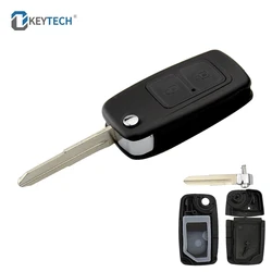 OkeyTech 2 pulsanti Flip pieghevole chiave per auto a distanza Shell Case Fob per CHERY TIGGO A1 E5 A5 FULWIN COWIN EASTER Key Cover lama non tagliata