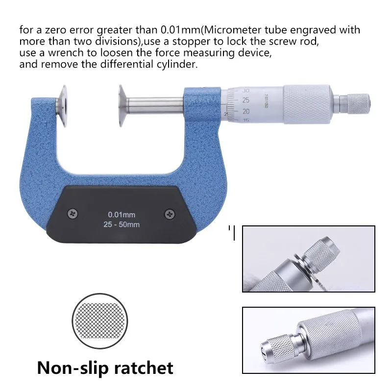 XCAN Micrometer 0-25mm 25-50mm Accuracy 0.01mm Disc Micrometer Outside Caliper Gauge Measuring Tools