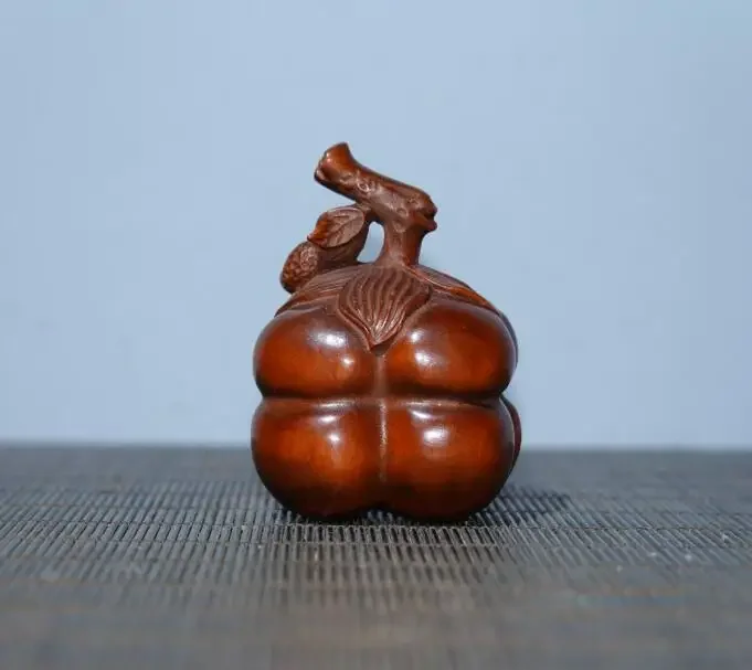 Archaize seiko Hand-carved boxwood Longevity persimmon desktop decoration small crafts statue