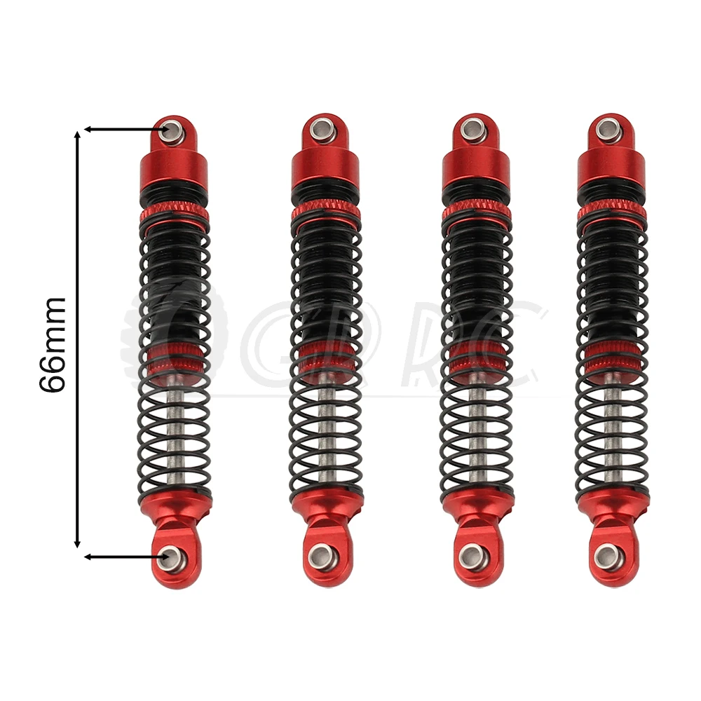 4pcs 53mm 59mm 66mm Aluminium Stoßdämpfer Dämpfer für 1/18 rc Crawler trx4m TRX-4M Bronco Defender Upgrade Teile – Detail 12
