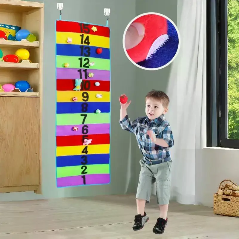 1 Set Number Fun Sports Game Height Ruler Children Touch High Jump Carpet Bounce Trainer Growth Promoting Toy Indoor Activity