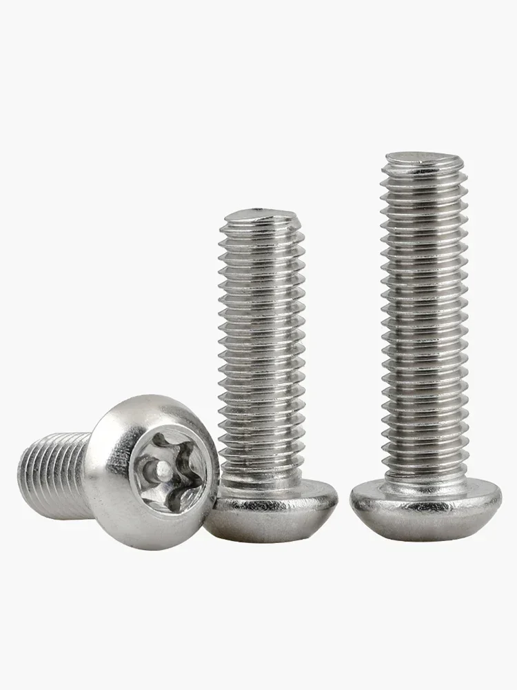 10pc 304 Stainless Steel Plum Anti-theft Screw Special Screw with Column Anti-unloading Special-shaped Bolts M6 8-45mm 12mm 16mm