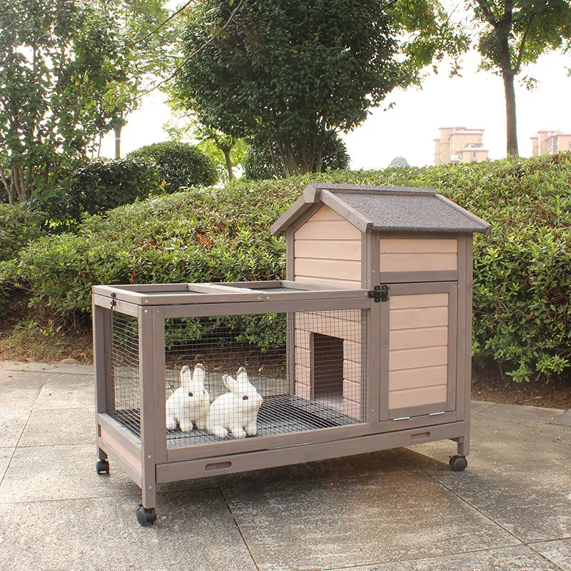 

Customizable anti-spray urine deluxe flexure rabbit nest rabbit cage solid wood birth nest