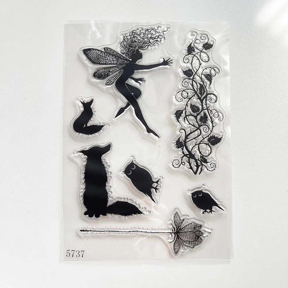 Animals Flowers Clear Tranperant Stamps Silicone Stamp for Card Making Album Photo DIY Scrapbooking Decorative Craft Supplies