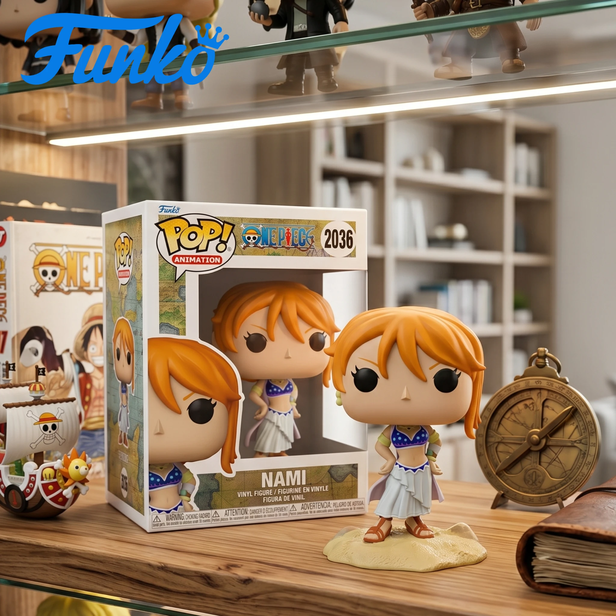 Figura de Acción Oficial y Auténtica de Funko Pop de One Piece: Nami # Muñeca Coleccionable Edición Limitada 2036, Juguete para Niños, Regalos