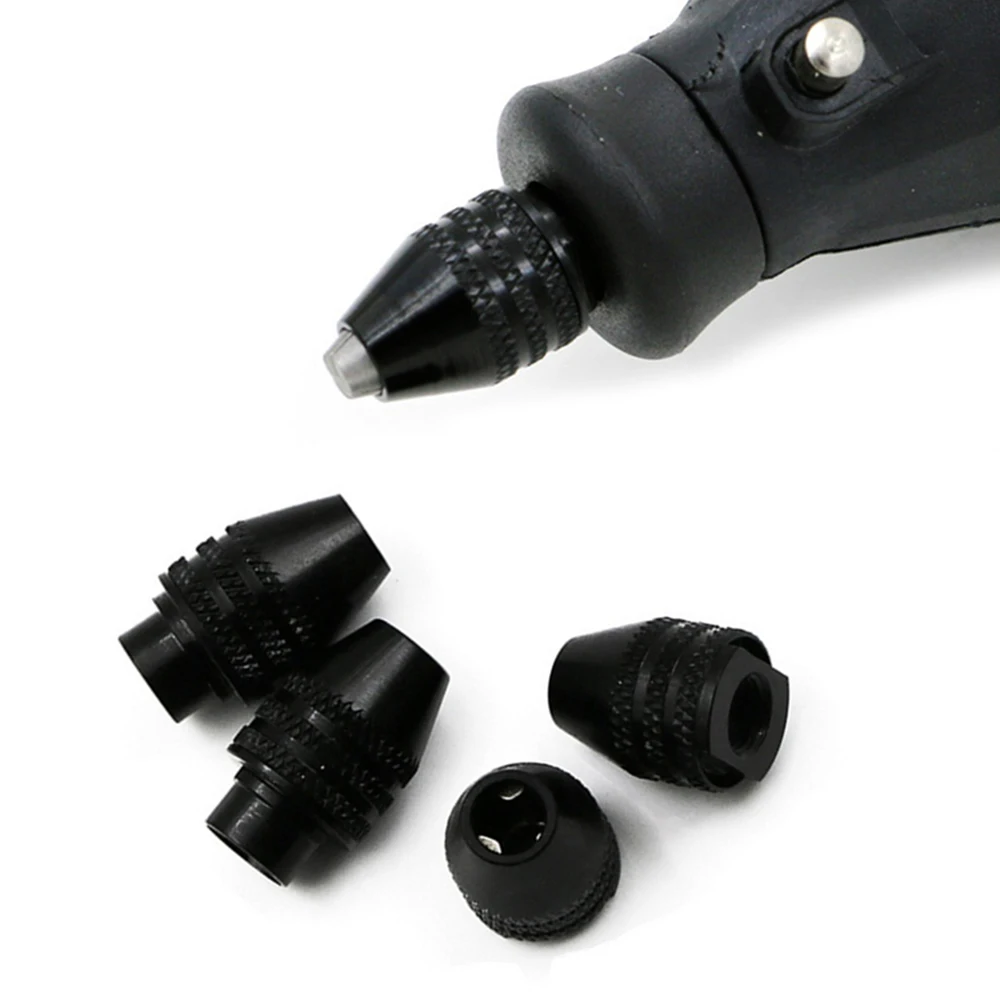 Mini portabrocas Universal sin llave, adaptador de brocas para herramientas rotativas Dremel, 4 tamaños, 0,3-3,2mm, accesorios para grabador