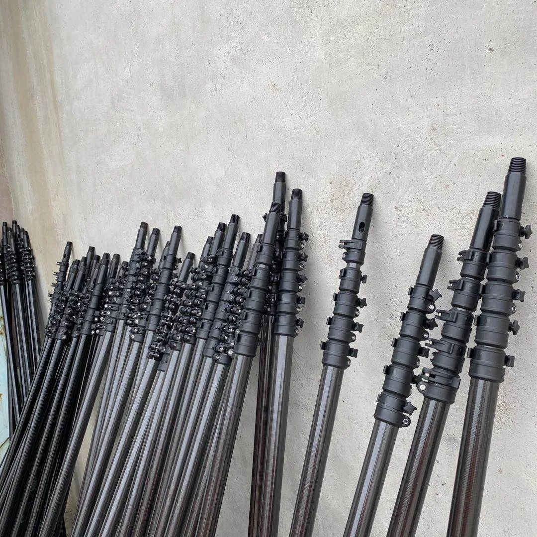 

35ft Extension Pole Cleaning Brush Carbon Fiber Water Fed Telescopic Window Cleaning Pole