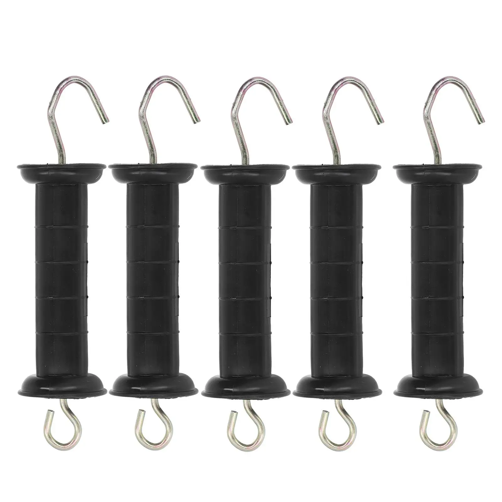 5 Pcs Insulated Electric Fence Gate Handle with Metal Hook - Durable Grip for farm Pasture Fencing Solutions