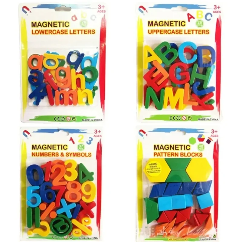 Magnetic Alphanumeric Building Blocks Toys Plastic Refrigerator Stickers Set Educational Learning Spelling Counting Adults Gifts