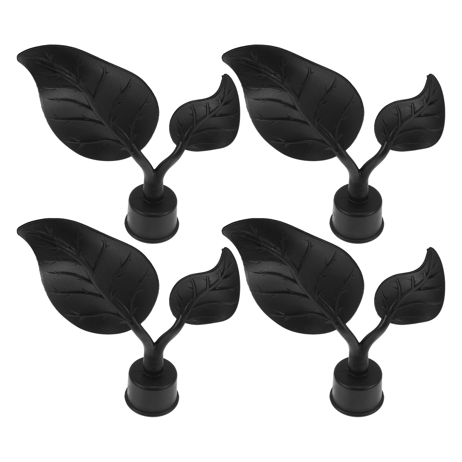 

4Pcs Plastic Curtain Rod Finials Classic Stylish Chic Decorative Ends Easy Install Remove Home Decoration Curtain Rod End
