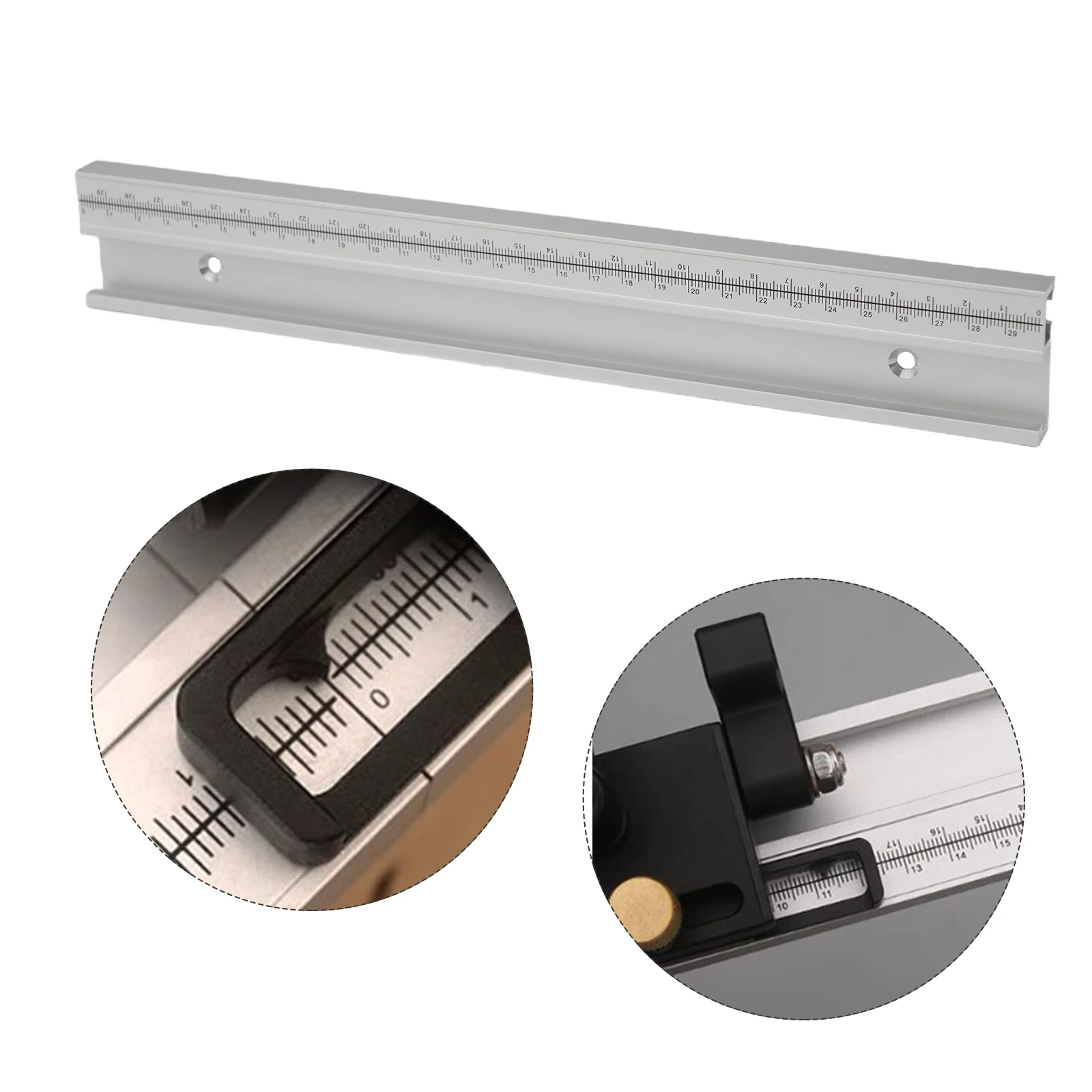 Aluminium 45 Type T-sleuf verstekrail met schaalsleuf verstekrail voor freestafel Tafelzaag Lintzaag met robuust ontwerp