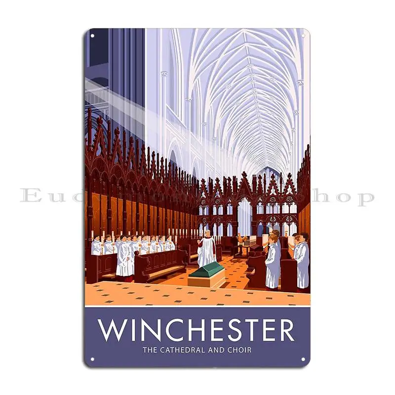 Winchester Cathedral And Choir Metal Sign Wall Mural Personalized Home Design Cinema Tin Sign Poster