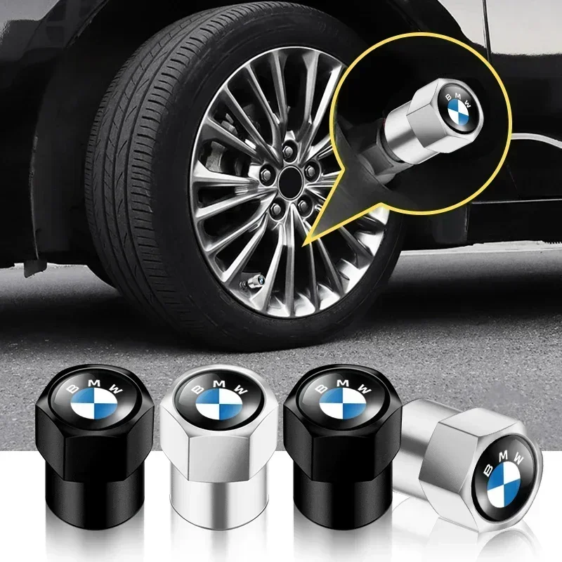 New 4Pcs Car Wheel Tire Valve Caps Air Stem Covers Accessories For BMW E46 E39 E90 E60 E36 F30 F10 E34 E30 F20 E92 M3 M4 M5 X5 6