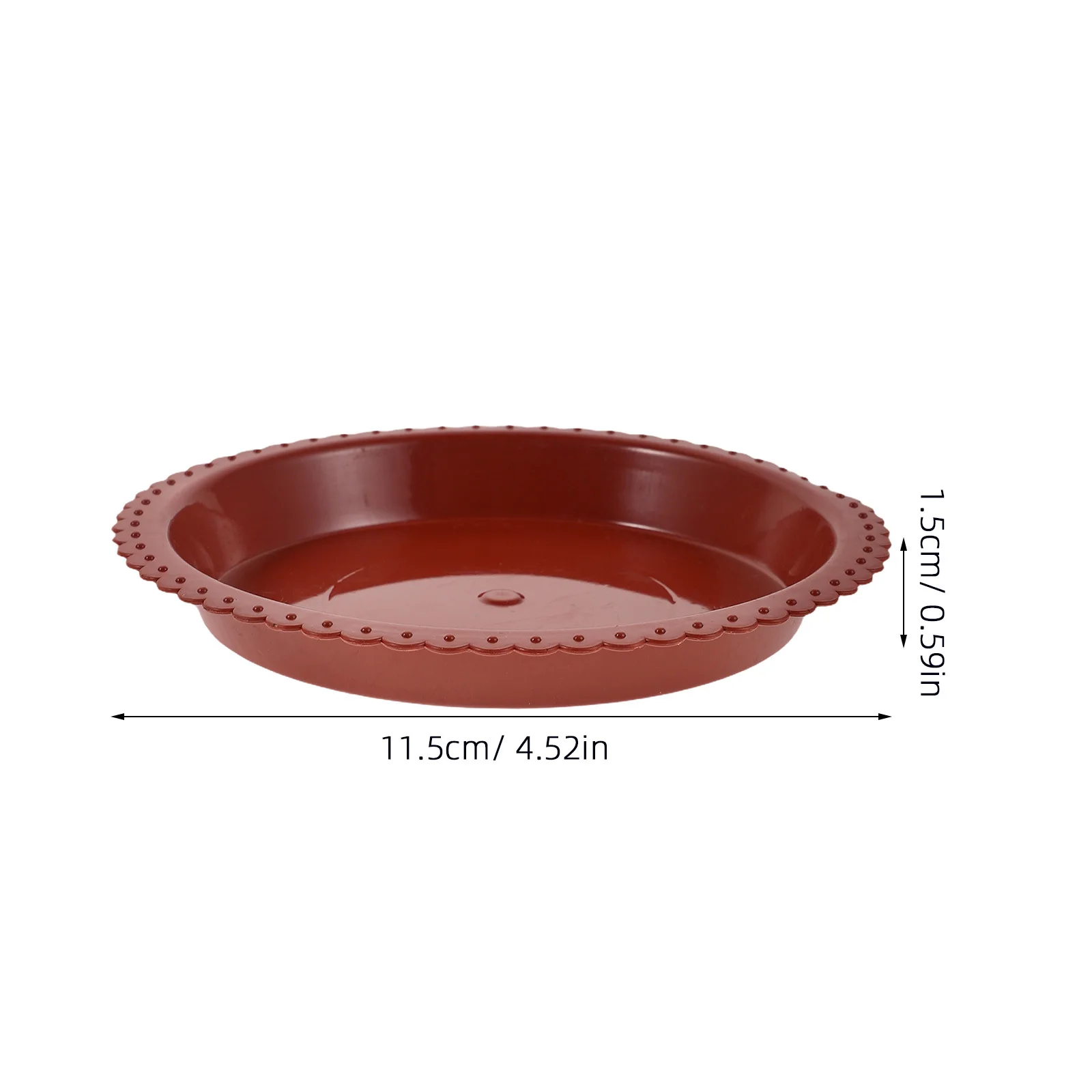 24 قطعة وعاء الزهور الصحن 4.5 بوصة مستديرة البني البلاستيك زارع صينية تسرب الصرف للنباتات الداخلية في الهواء الطلق قاعدة عصارية #4