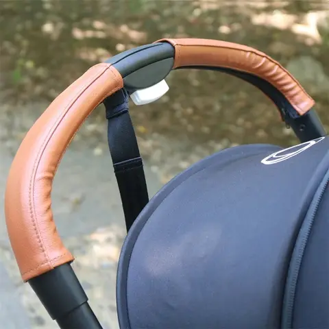 Buggy Push Bar Cover in pelle per passeggino a farfalla Bugaboo custodia protettiva per corrimano mummia con accessori per passeggino con cerniera
