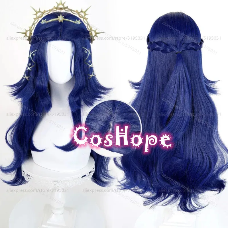 Candy 2025IDV Psychologist Ada Mesmer 77 cm lange blaue gemischte Perücke Cosplay Anime hitzebeständige synthetische Perücken für Kostüme