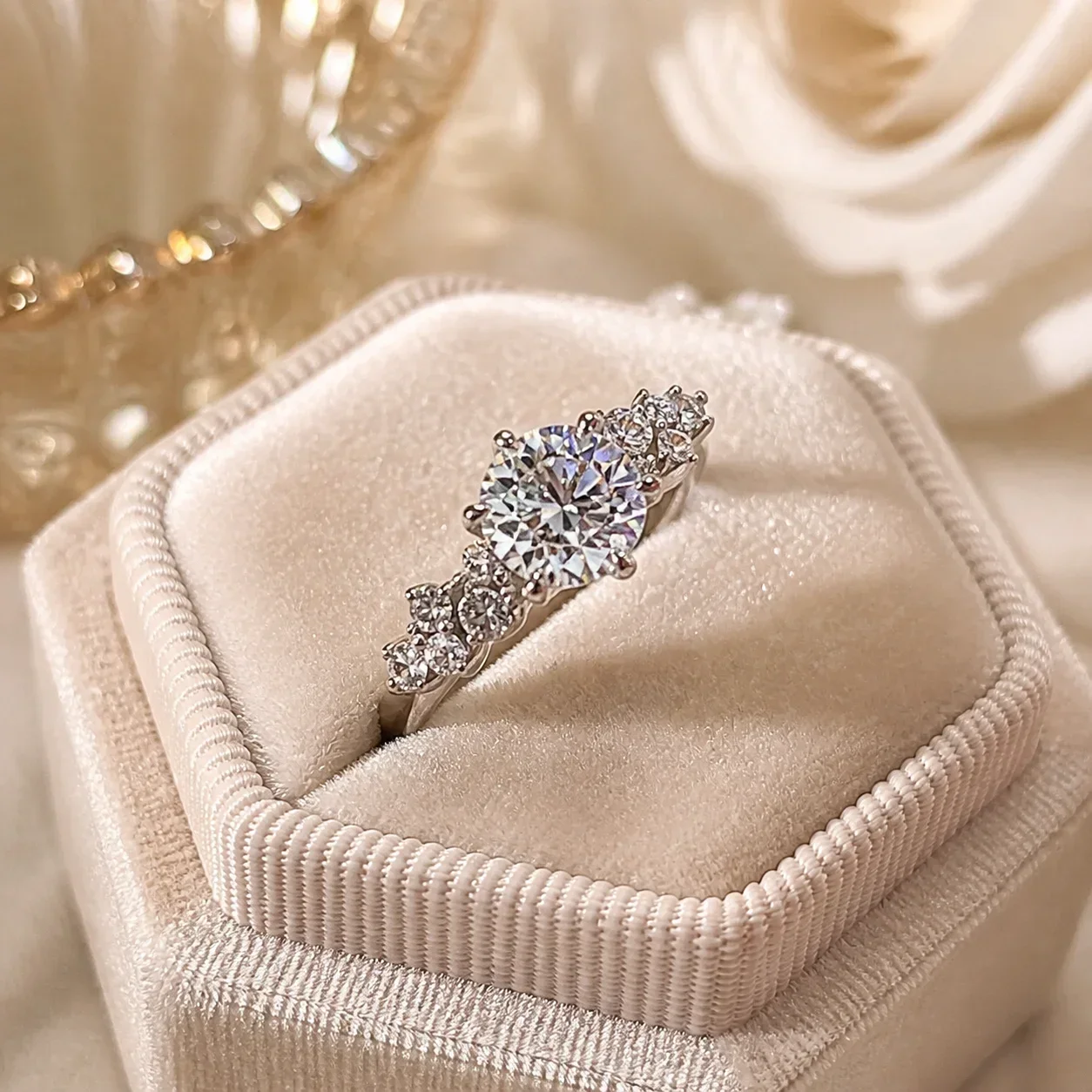 Petite geometric ring featuring adjustable open band design in copper with zircon accents inspired by Berlin love letter aesthet