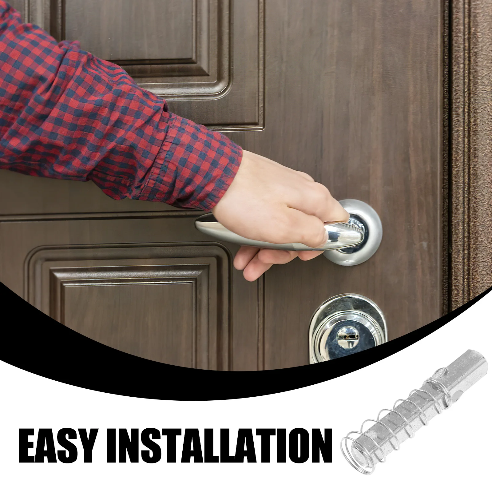 

2Pcs Long Spindle for Door Knob Heavy Duty Stainless Steel Spindle Bar Replacement for Residential Door Hardware