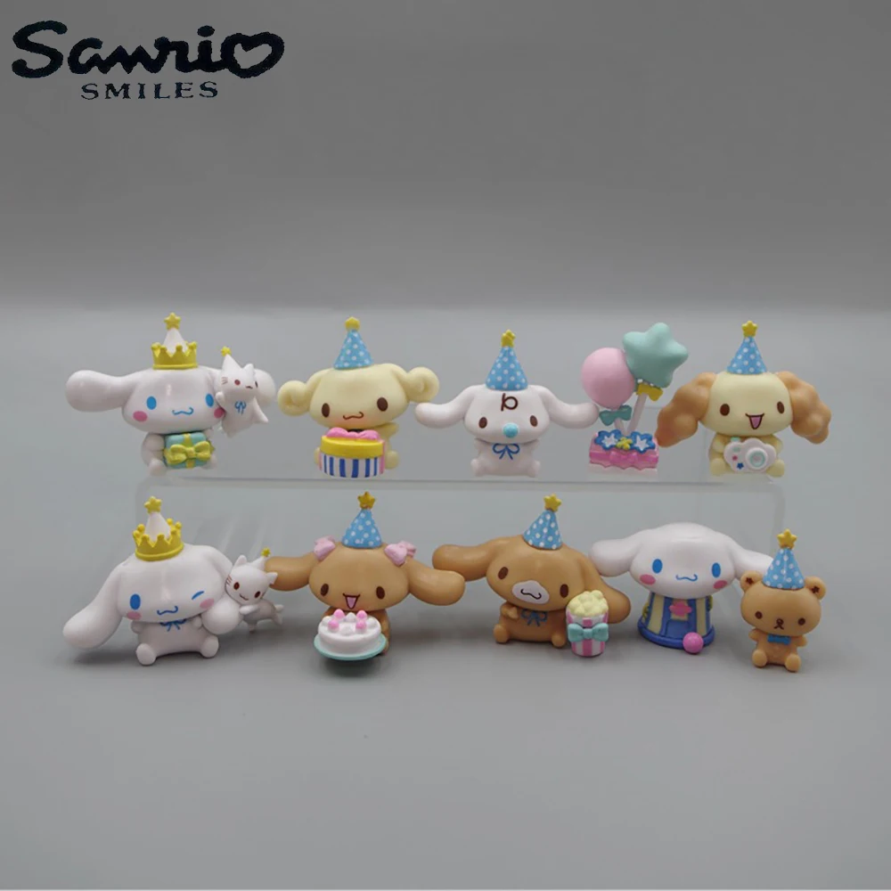 

Sanrio Anime 6Cm Figure Melody Christmas Hat Cinnamoroll Hello Kitty Kuromi Doll Kawaii Diy Cake Decoration Christmas Gifts