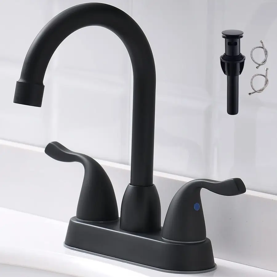 

Handle Black Bathroom Sink Faucet 4 Inch Centerset Faucet Bathroom 2 or 3 Hole Lavatory Faucet Bathroom Vanity Sink Faucets with