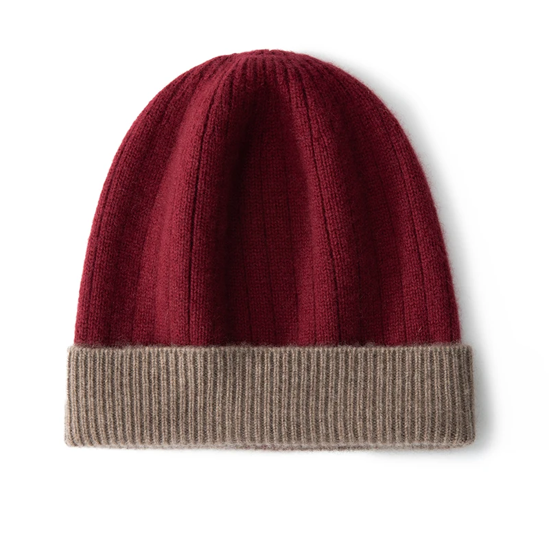 Top Qualität Winter Kaschmir Hüte Frauen Casual Outdoor Warm Halten Kopfbedeckungen Weiche Kaschmir Gestrickte Hut Unisex Skullies Mützen Kappe – Detail 7