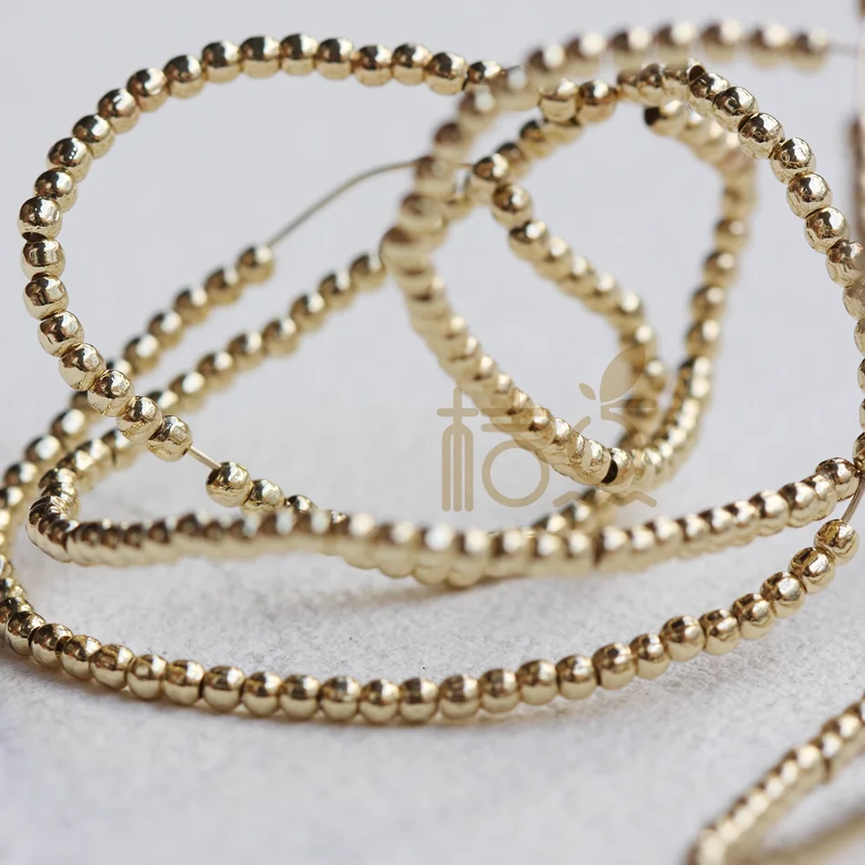 DIY Supply-20 Pieces Premium Plated Brass Finding Ball Spacer - 3mm (1695C)