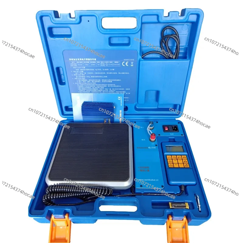 

VES-50A/100B Manual Refrigerant Recovery Electronic Balance High-Precision Metal Freon Quantitative Filling Electronic Scale 9V