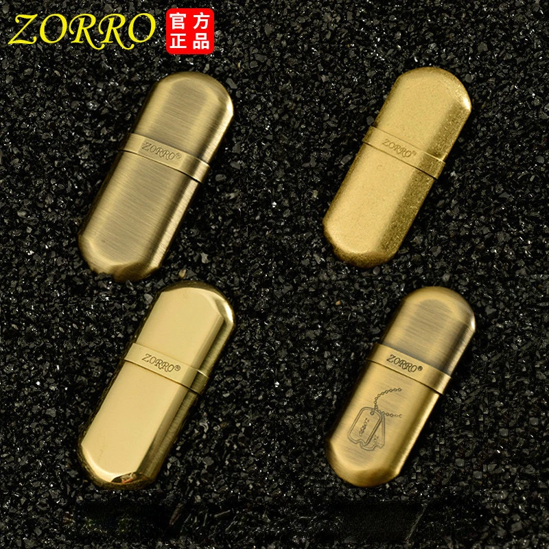 ZORRO Metal Kerosene Gasoline Petroleum Oil Cigarette Lighter Antique Mini Portable Capsule Retro Nostalgia Igniter