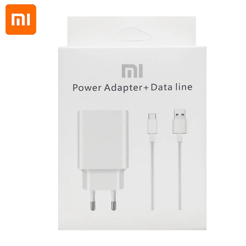 XIAOMI CC9 18W QC3.0 USB Fast Charger Adapter 12V 1.5A EU SET Type C Cable For Mi 8 MIX3 Redmi 8 8A Note 10 9 8 Pro K20 Pro CC9