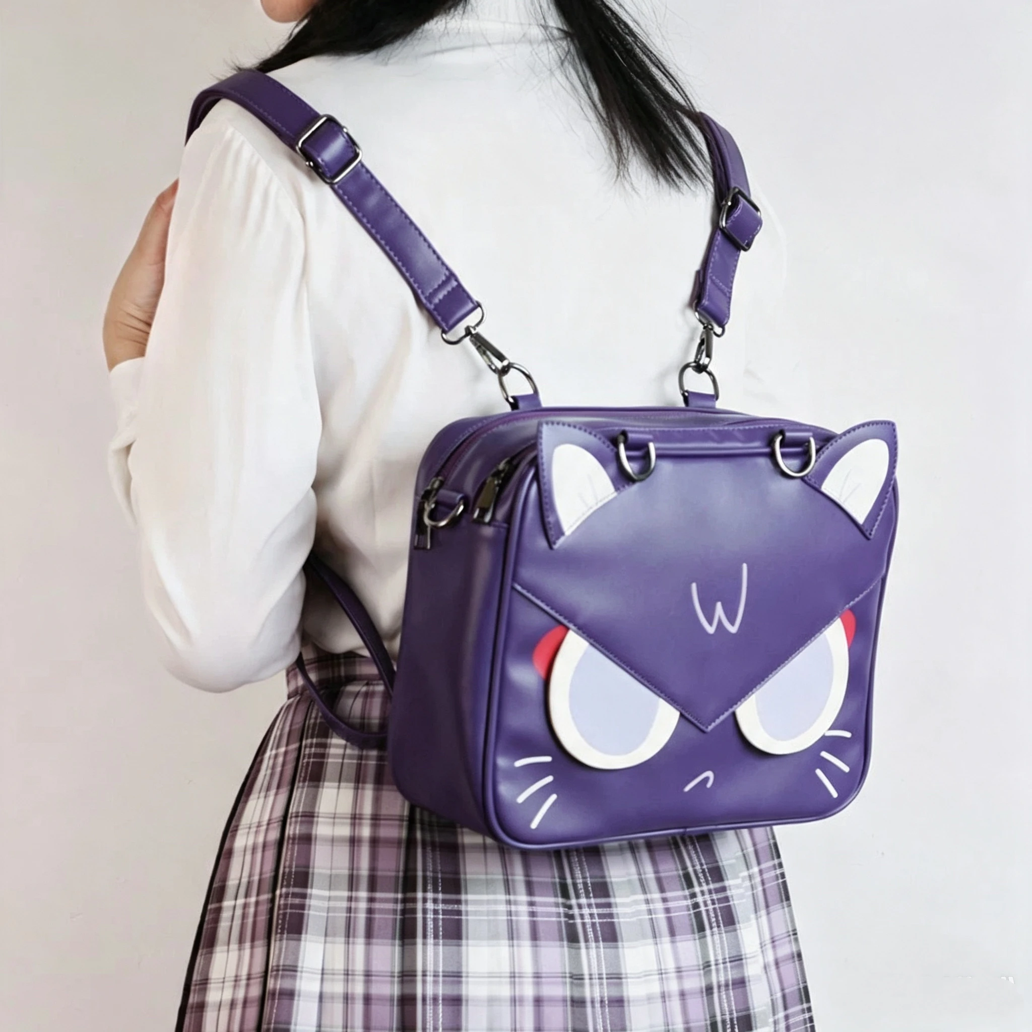 New Underarm Shoulder Bag Multi-function Backpack Sac Femme Cat Pattern Ita Bags for Woman Crossbady Bolsos Mujer Hot Cool Bolso