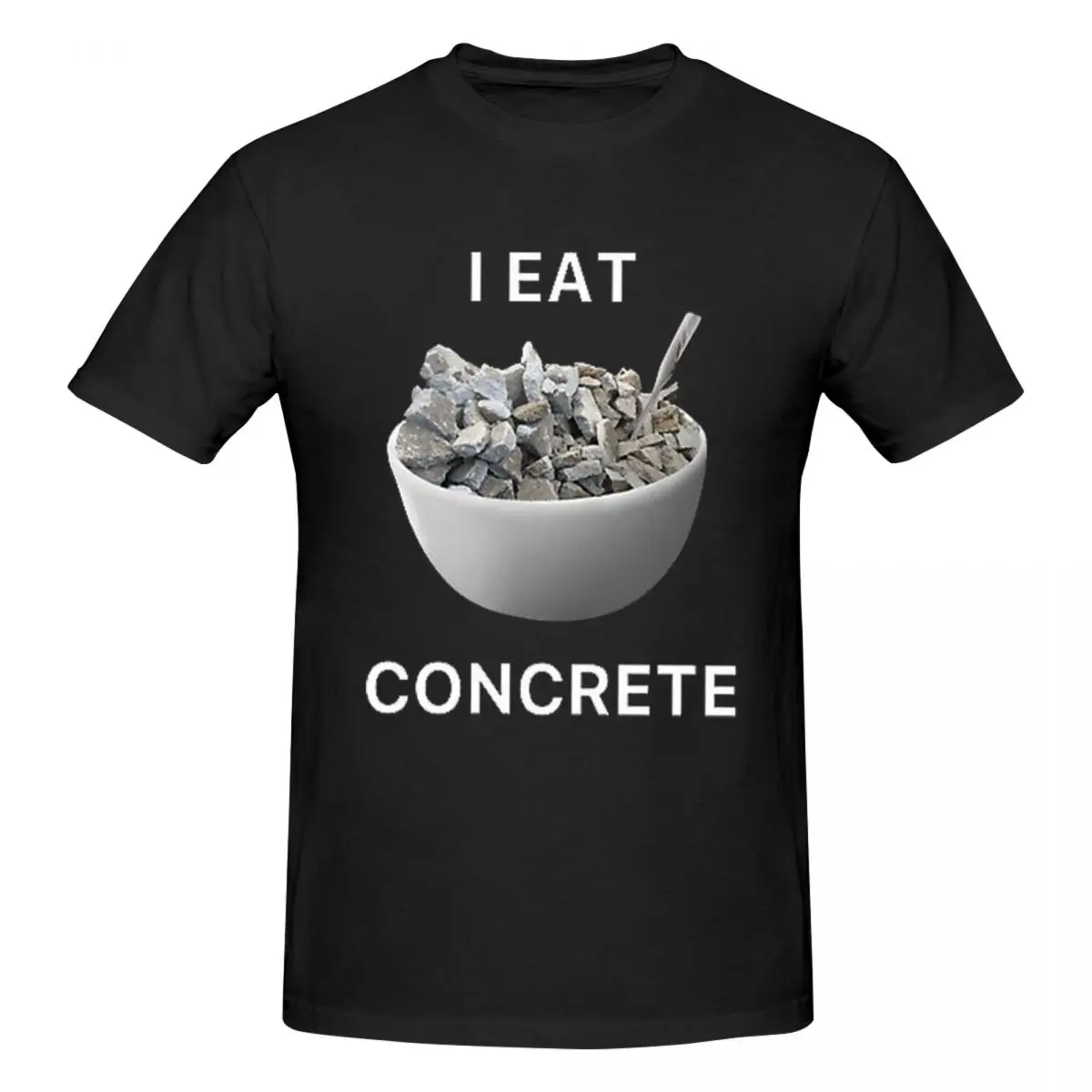 

I Eat Concrete T-Shirt for Men Cotton Oversized T Shirts Men's Tees Short Crew Neck Summer Clothes Tops S-6XL